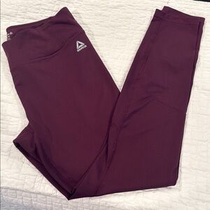 Reebok Women’s Active Wear Purple/Burgundy Leggings size Large